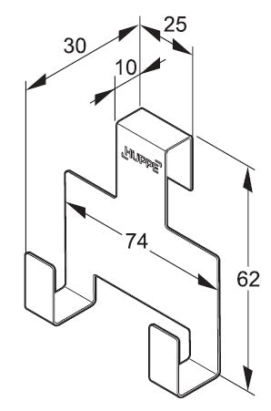 Hook for wiper, Chrome