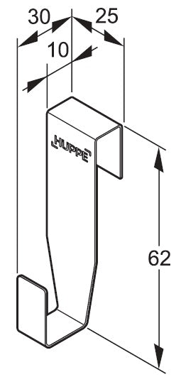 Hook for bath towel, Chrome