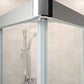 Alpha 2 partially framed Sliding door, 3-section corner entry A211